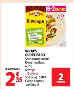 Auchan Supermarché OLD EL PASO Wraps offre