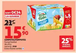 Auchan Supermarché POM'POTES Compotes offre
