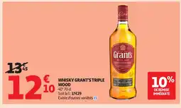Auchan Supermarché Whisky grant's triple wood offre