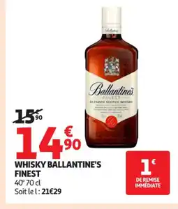 Auchan Supermarché BALLANTINE'S FINEST Whisky offre