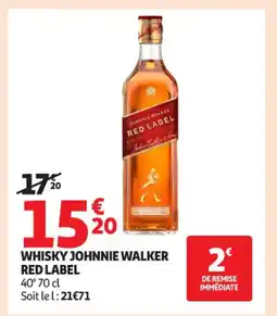 Auchan Supermarché Whisky johnnie walker red label offre