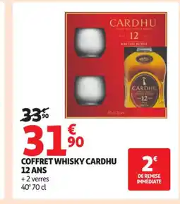 Auchan Supermarché Coffret whisky cardhu 12 ans offre