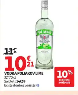 Auchan Supermarché POLIAKOV LIME Vodka offre