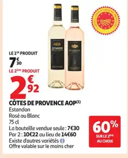 Auchan Supermarché Côtes de provence aop offre