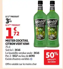 Auchan Supermarché MISTER COCKTAIL Citron vert kiwi offre
