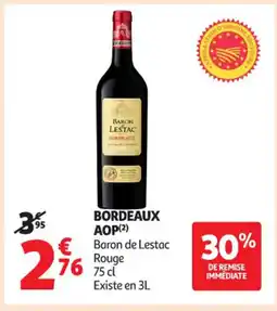 Auchan Supermarché BARON DE LESTAC Bordeaux aop offre