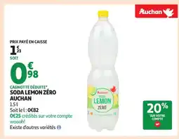 Auchan Supermarché AUCHAN Soda lemon zéro offre