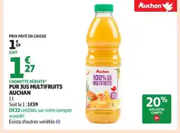 Auchan Supermarché AUCHAN Pur jus multifruits offre