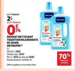 Auchan Supermarché MR PROPRE Produit nettoyant tradition bicarbonate de soude offre