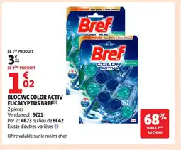 Auchan Supermarché BREF Bloc wc color activ eucalyptus offre