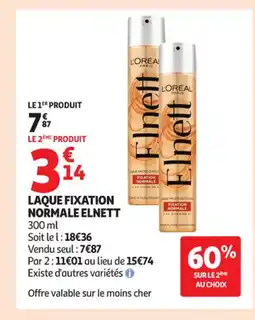 Auchan Supermarché ELNETT Laque fixation normale offre