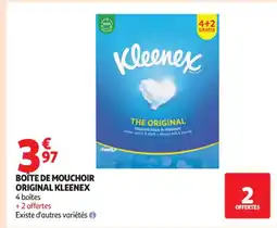 Auchan Supermarché KLEENEX Boîte de mouchoir original offre