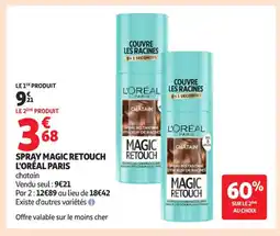 Auchan Supermarché L'ORÉAL PARIS Spray magic retouch offre