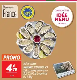 Netto Huîtres fines marennes oléron igp n°4 offre