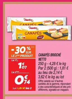 Netto NETTO Canapés brioché offre