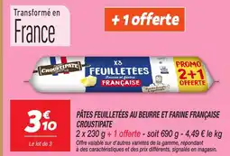 Netto CROUSTIPATE Pâtes feuilletées au beurre et farine française offre
