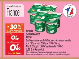 Netto NETTO Bifidus saveur vanille offre