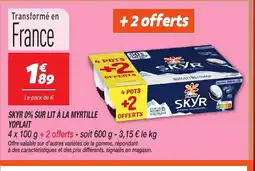 Netto YOPLAIT Skyr 0% sur lit à la myrtille offre