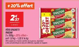 Netto PANZANI Pâtes spaghetti offre