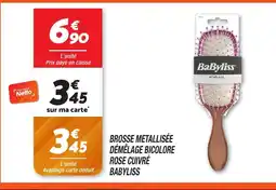 Netto BABYLISS Brosse metallisée démêlage bicolore rose cuivré offre