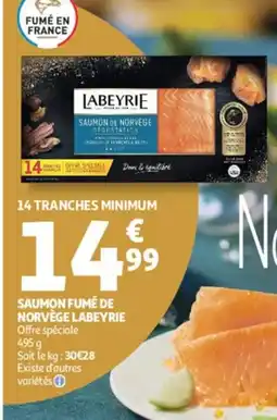 Auchan LABEYRIE Saumon fumé de norvège offre