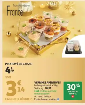 Verrines apéritives