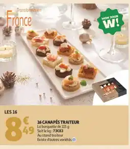 Auchan 16 canapés traiteur offre