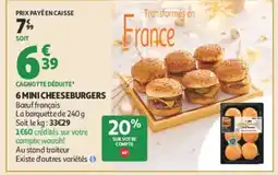 Auchan 6 mini cheeseburgers offre