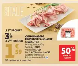 Auchan Chiffonnade de mortadelle auchan le charcutier offre