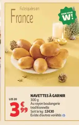 Auchan Navettes à garnir offre