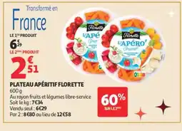 Auchan FLORETTE Plateau apéritif offre