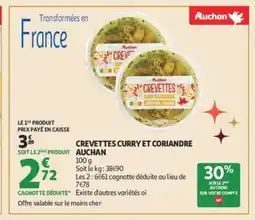 Auchan AUCHAN Crevettes curry et coriandre offre