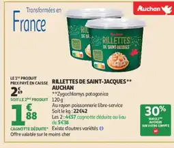 Auchan AUCHAN Rillettes de saint-jacques offre