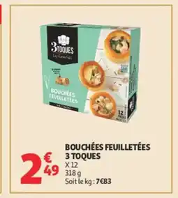Auchan 3 TOQUES Bouchées feuilletées offre
