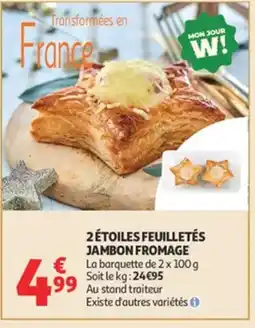 Auchan 2 étoiles feuilletés jambon fromage offre