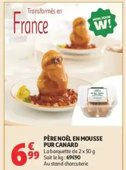 Auchan Père noël en mousse pur canard offre