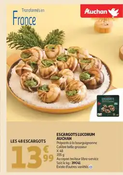 Auchan AUCHAN Escargots lucorum offre