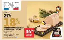 Auchan LABEYRIE Bloc de foie gras de canard avec morceaux offre