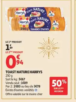 Auchan HARRYS Toast nature offre