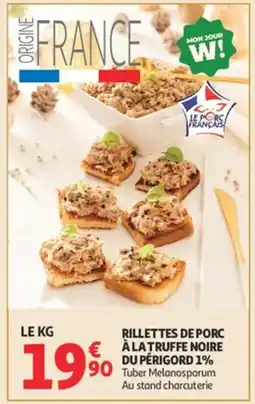 Auchan Rillettes de porc à la truffe noire du périgord 1% offre