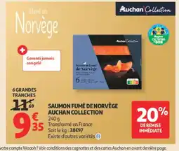 Auchan AUCHAN COLLECTION Saumon fumé de norvège offre