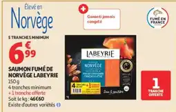 Auchan LABEYRIE Saumon fumé de norvège offre