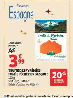 Auchan Truite des pyrénées fumée offre