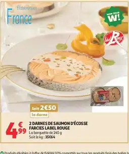Auchan 2 darnes de saumon d'écosse farcies label rouge offre