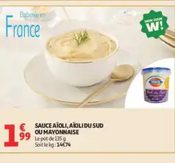 Auchan Sauce aïoli, aïoli du sud ou mayonnaise offre