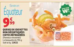 Auchan Queues de crevettes non décortiquées cuites réfrigérées offre
