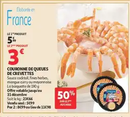 Auchan Couronne de queues de crevettes offre