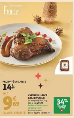 Auchan Chevreuil sauce grand veneur offre