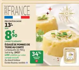 Auchan Écrasé de pommes de terre au comté offre