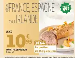 Auchan Porc: filet mignon offre